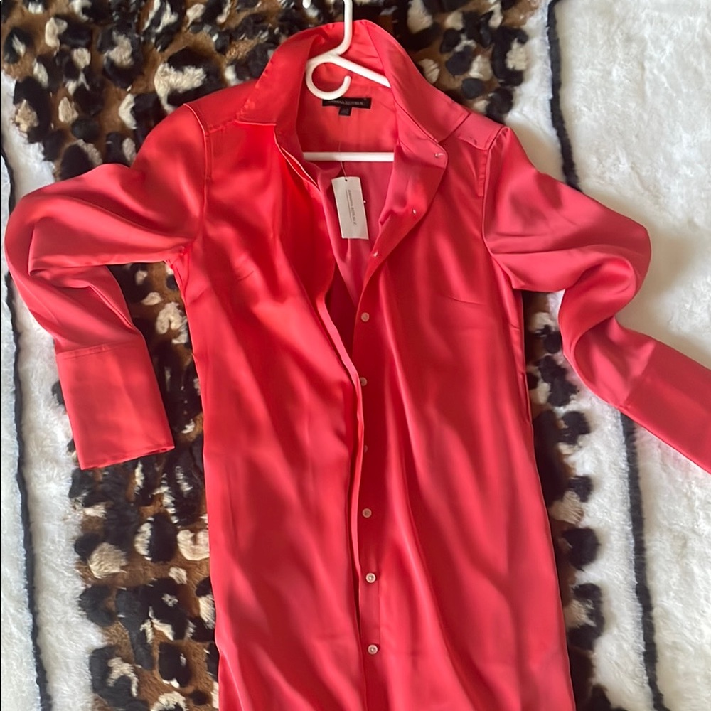 Banana republic Red Silk Blouse dress